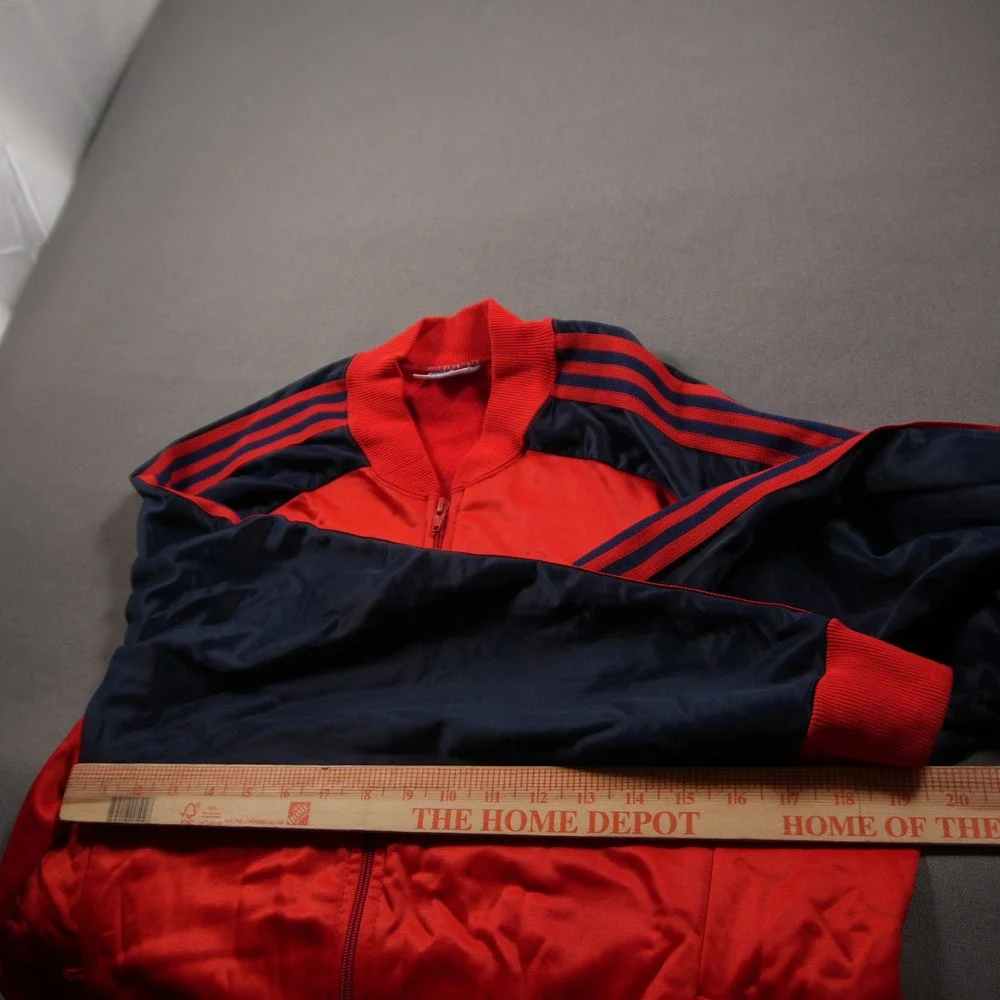 Vintage 70s Adidas ATP Keyrolan Three Stripe Raglan Men Track Jacket L Red Blue